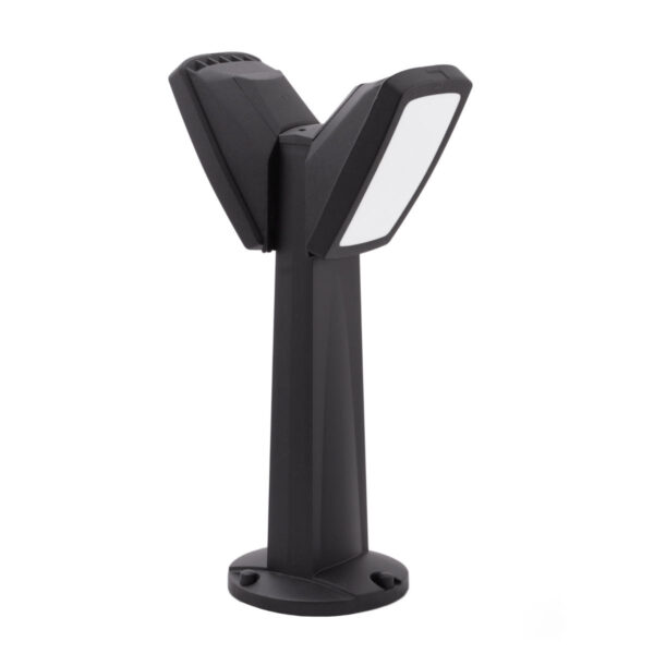 Double Light Bollard Black Opal