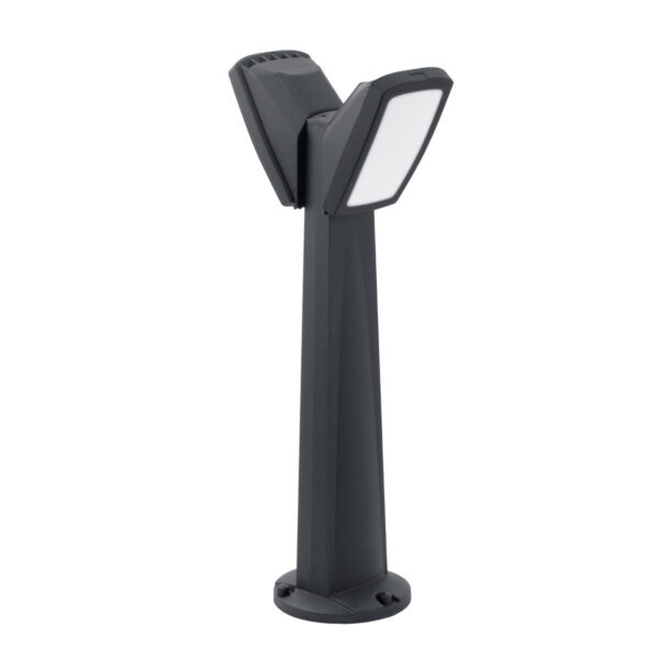 Double Light Bollard Black Opal