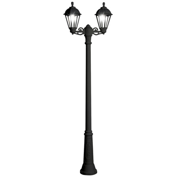 2-Lights Pole Black Clear