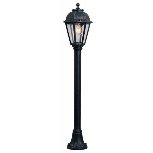 Single Light Pole Black Clear