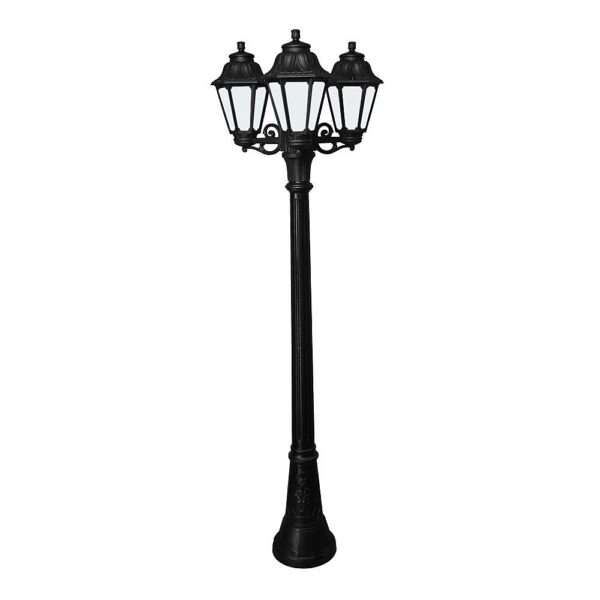 3-Lights Pole Black Clear