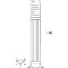 SAURO Classic Bollard Black Clear